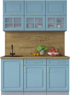 Готовая кухня Интерлиния Мила Шато 1.5Б - фото