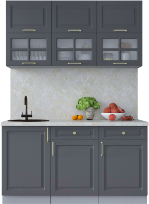 Готовая кухня Интерлиния Мила Шато 1.5Б - фото