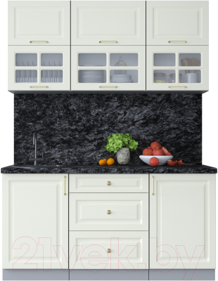 Готовая кухня Интерлиния Мила Шато 1.6Б - фото