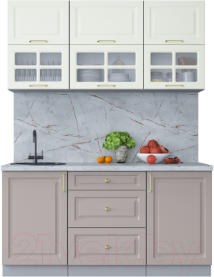 Готовая кухня Интерлиния Мила Шато 1.6Б - фото