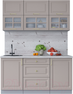 Готовая кухня Интерлиния Мила Шато 1.6Б - фото