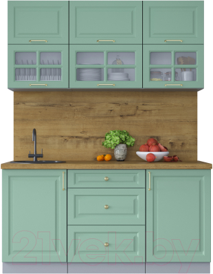 Готовая кухня Интерлиния Мила Шато 1.6Б - фото