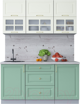 Готовая кухня Интерлиния Мила Шато 1.6Б - фото