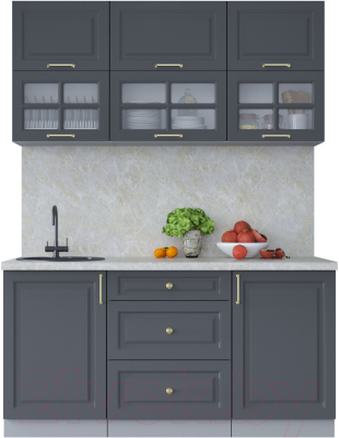 Готовая кухня Интерлиния Мила Шато 1.6Б - фото