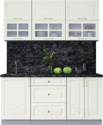 Готовая кухня Интерлиния Мила Шато 1.7Б - фото