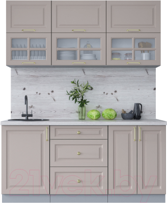 Готовая кухня Интерлиния Мила Шато 1.7Б - фото