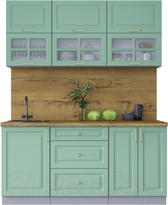 Готовая кухня Интерлиния Мила Шато 1.7Б - фото