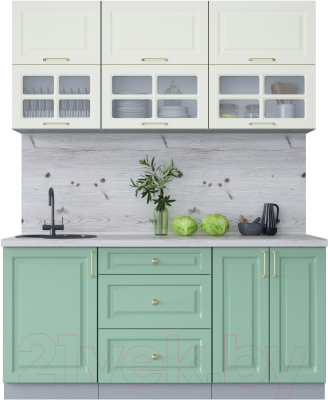 Готовая кухня Интерлиния Мила Шато 1.7Б - фото