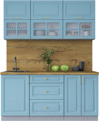 Готовая кухня Интерлиния Мила Шато 1.7Б - фото