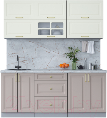 Готовая кухня Интерлиния Мила Шато 1.9Б - фото