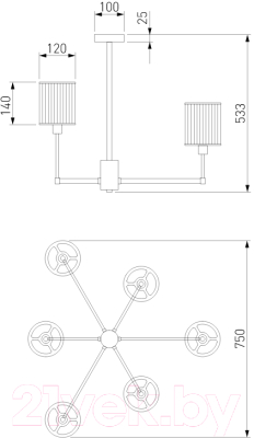 Люстра Евросвет 60144/6 (хром)