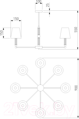 Люстра Евросвет 60145/8