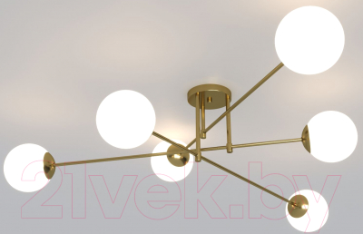 Потолочный светильник Евросвет 30181/6 (латунь) - фото