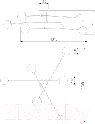Потолочный светильник Евросвет 30181/6
