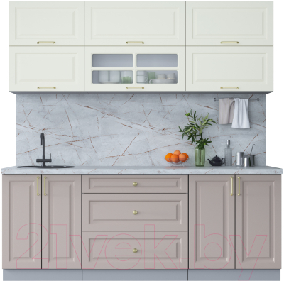 Готовая кухня Интерлиния Мила Шато 2.1Б - фото