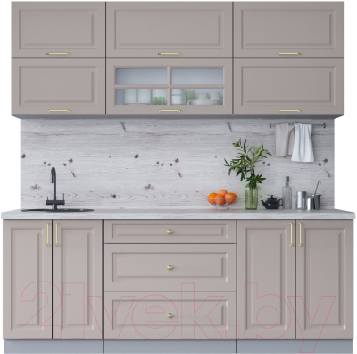 Готовая кухня Интерлиния Мила Шато 2.1Б - фото