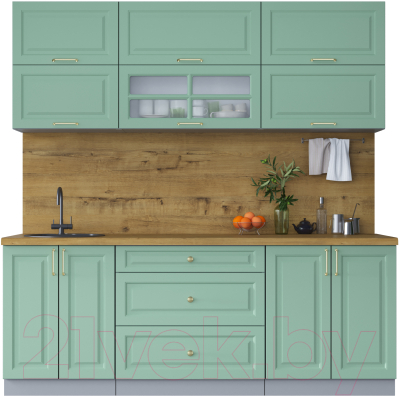 Готовая кухня Интерлиния Мила Шато 2.1Б - фото