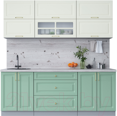 Готовая кухня Интерлиния Мила Шато 2.1Б - фото