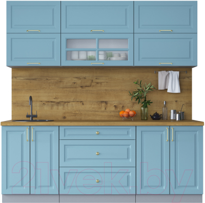 Готовая кухня Интерлиния Мила Шато 2.1Б - фото