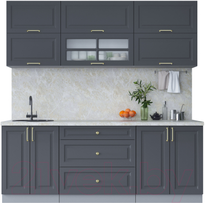 Готовая кухня Интерлиния Мила Шато 2.1Б - фото