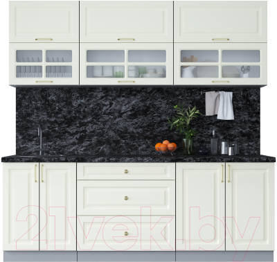Готовая кухня Интерлиния Мила Шато 2.2Б - фото