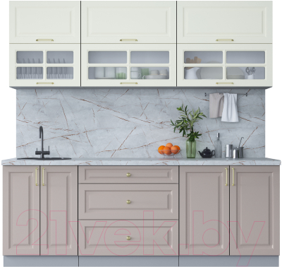 Готовая кухня Интерлиния Мила Шато 2.2Б - фото