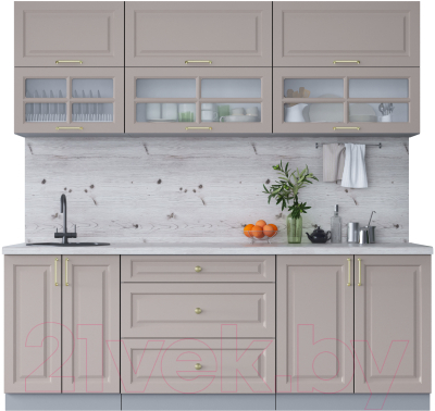 Готовая кухня Интерлиния Мила Шато 2.2Б - фото