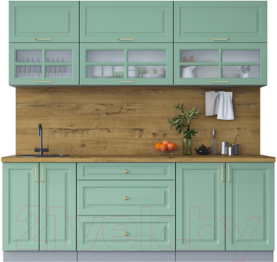 Готовая кухня Интерлиния Мила Шато 2.2Б - фото