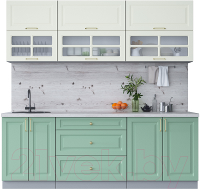 Готовая кухня Интерлиния Мила Шато 2.2Б - фото