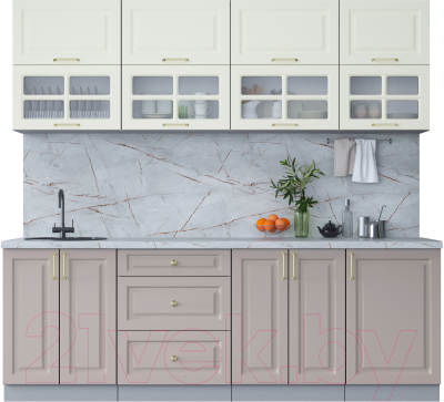Готовая кухня Интерлиния Мила Шато 2.3Б - фото