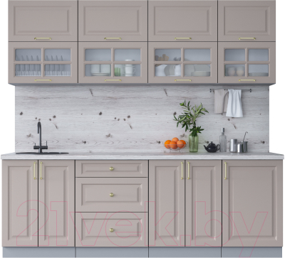 Готовая кухня Интерлиния Мила Шато 2.3Б - фото