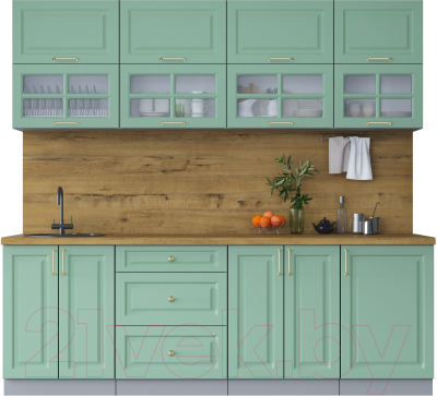 Готовая кухня Интерлиния Мила Шато 2.3Б - фото