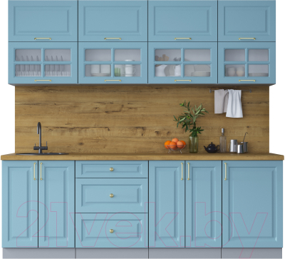 Готовая кухня Интерлиния Мила Шато 2.3Б - фото