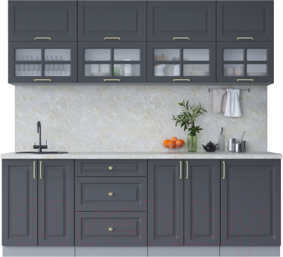 Готовая кухня Интерлиния Мила Шато 2.3Б - фото