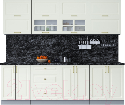 Готовая кухня Интерлиния Мила Шато 2.5Б - фото