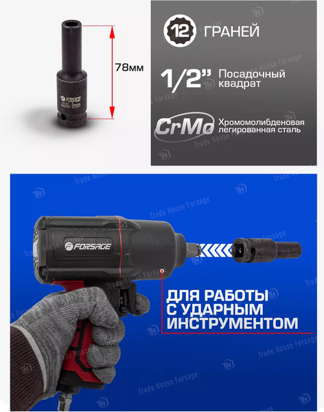 Головка слесарная Forsage F-4488510