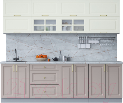 Готовая кухня Интерлиния Мила Шато 2.5Б - фото