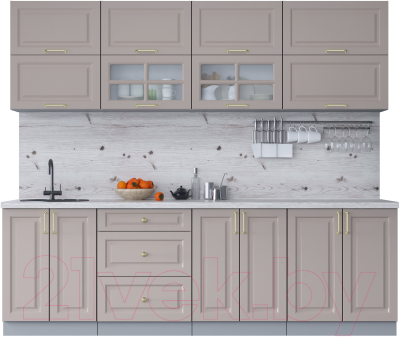 Готовая кухня Интерлиния Мила Шато 2.5Б - фото