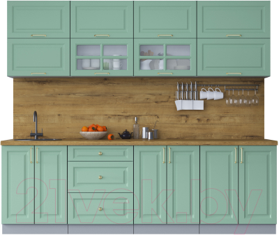 Готовая кухня Интерлиния Мила Шато 2.5Б - фото