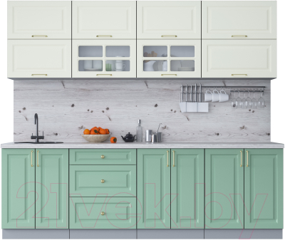 Готовая кухня Интерлиния Мила Шато 2.5Б - фото