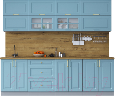 Готовая кухня Интерлиния Мила Шато 2.5Б - фото