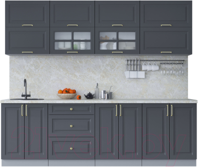 Готовая кухня Интерлиния Мила Шато 2.5Б - фото