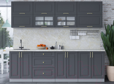 Готовая кухня Интерлиния Мила Шато 2.5Б