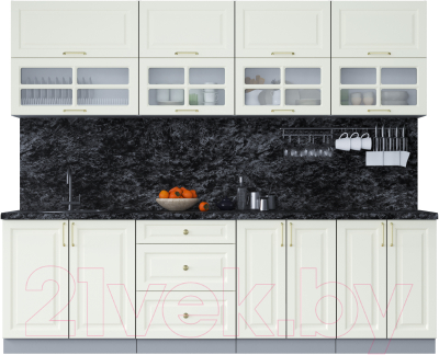 Готовая кухня Интерлиния Мила Шато 2.6Б - фото