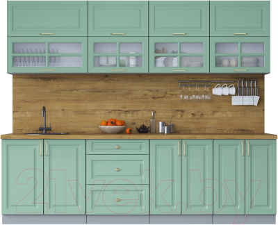 Готовая кухня Интерлиния Мила Шато 2.6Б - фото