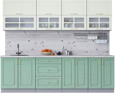 Готовая кухня Интерлиния Мила Шато 2.6Б - фото