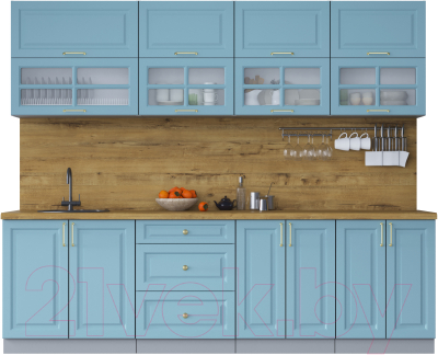 Готовая кухня Интерлиния Мила Шато 2.6Б - фото