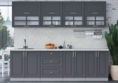 Готовая кухня Интерлиния Мила Шато 2.6Б