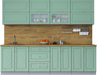 Готовая кухня Интерлиния Мила Шато 2.7Б - фото