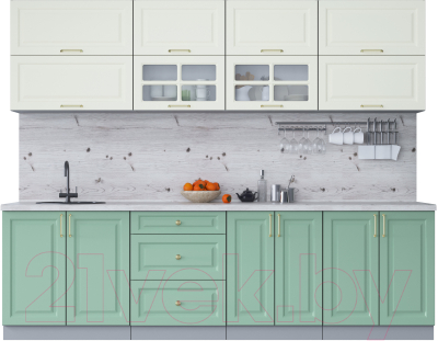 Готовая кухня Интерлиния Мила Шато 2.7Б - фото